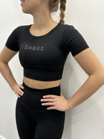 Charger l&#39;image dans la galerie, Crop Top Shirt - Black
