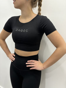 Crop Top Shirt - Black