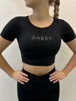 Charger l&#39;image dans la galerie, Crop Top Shirt - Black
