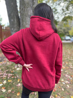 Load image into Gallery viewer, Boyfriend Hoodie - Burgundy Red
