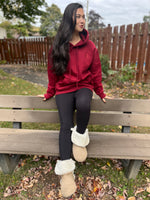 Load image into Gallery viewer, Boyfriend Hoodie - Burgundy Red
