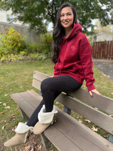 Boyfriend Hoodie - Burgundy Red