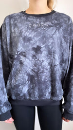 Load image into Gallery viewer, Oversized Crew Sweater - Blue Tie-Dye
